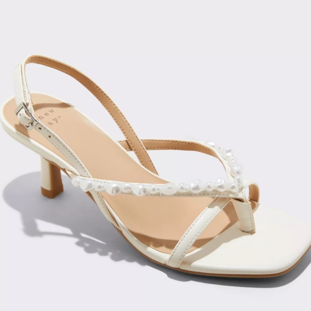 A New Day Marin Thong Heels with Memory Foam Insole Size 10
